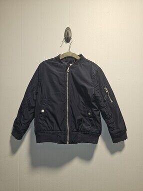 EUC | 4Y | H&M | Navy Blue MA-1 Bomber Zip Jacket